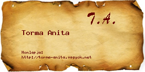Torma Anita névjegykártya